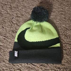 Nike Kids Beanie - Bright Green and Black